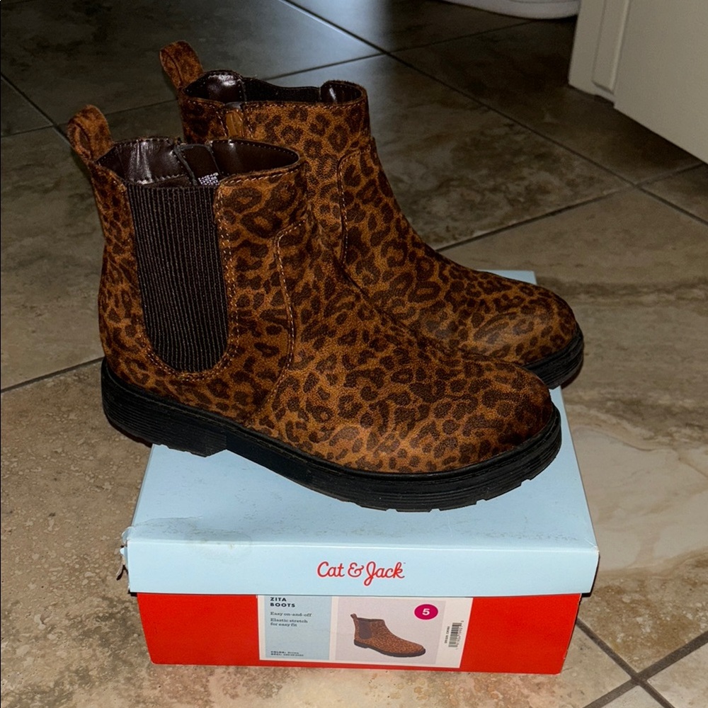 Cat & Jack Leopard Print Boots